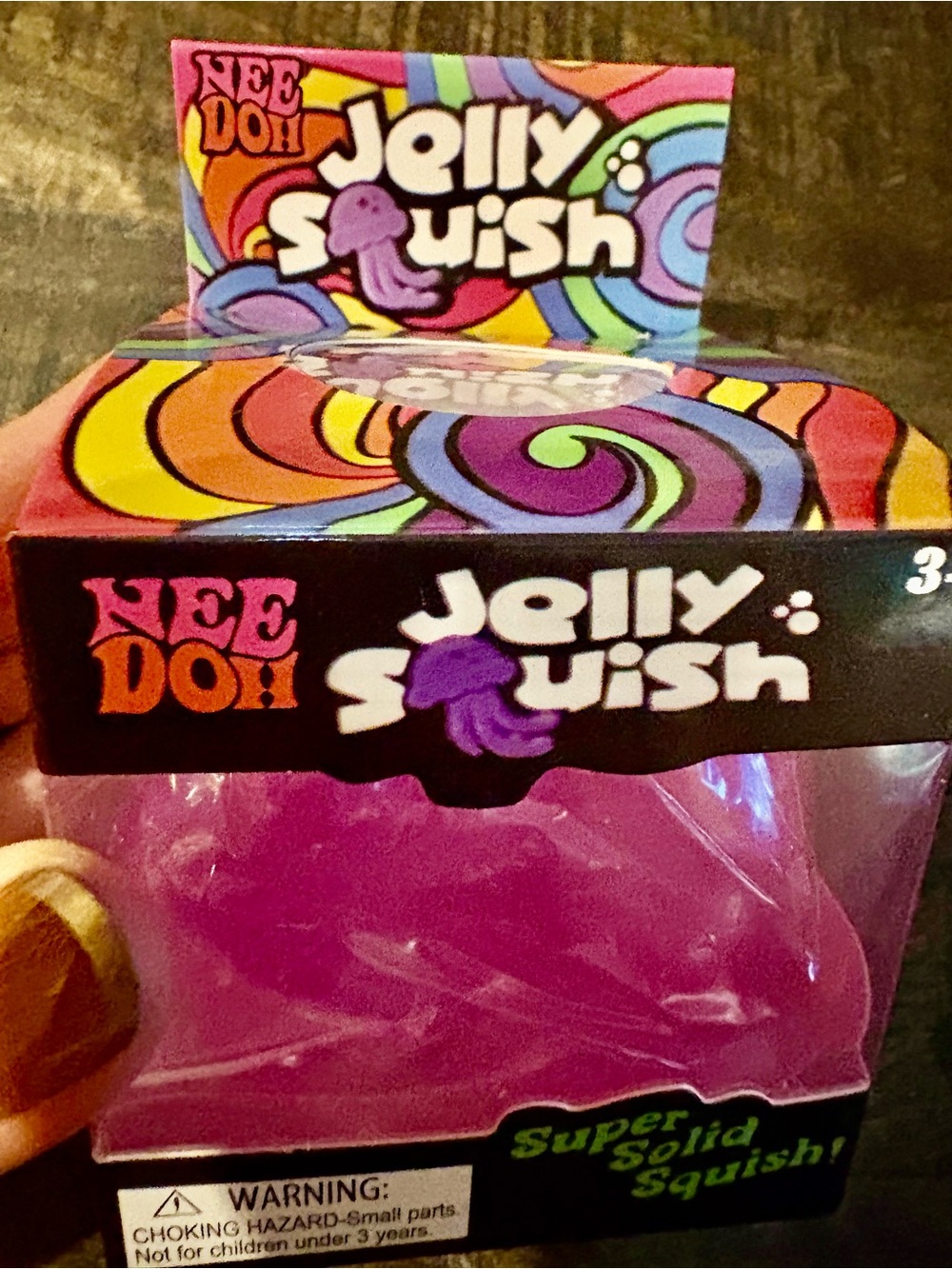 NeeDoh Jelly Squish Purple Hard to Find Squish Toy